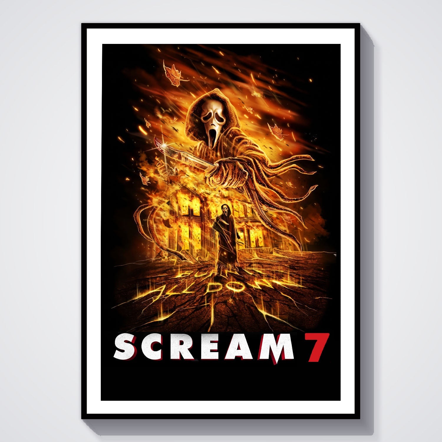 Flex Designs Poster Scream 7 8 x 10" Home Goods - Movie 2026 Movie Poster