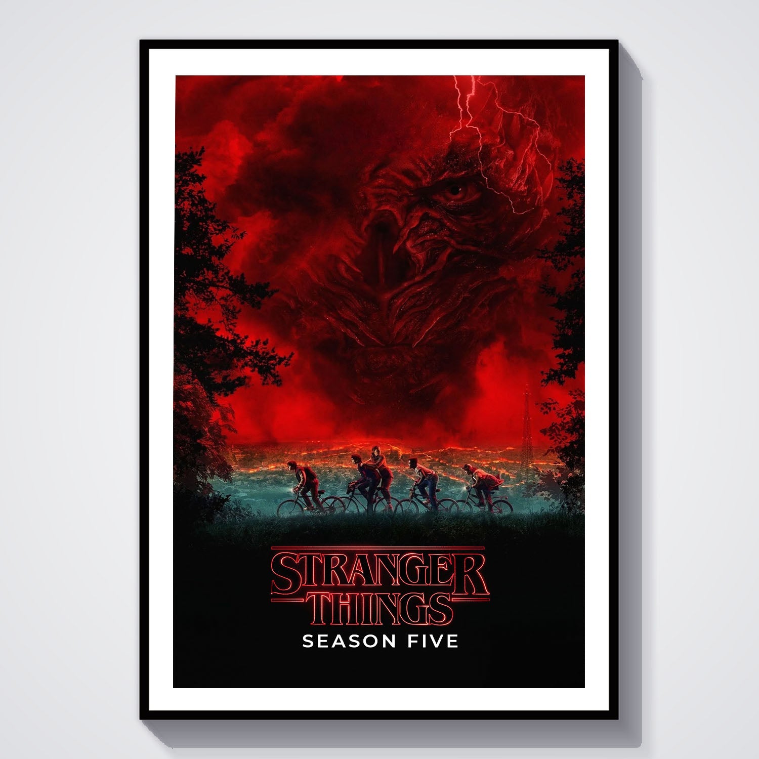 Flex Designs Poster Stranger Things Season 5 8 x 10" Home Goods - TV Show 2016 TV Show Poster