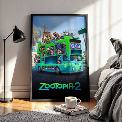 Flex Designs Poster Zootopia 2 Bus 5 x 7" Home Goods - Movie 2025 Movie Poster