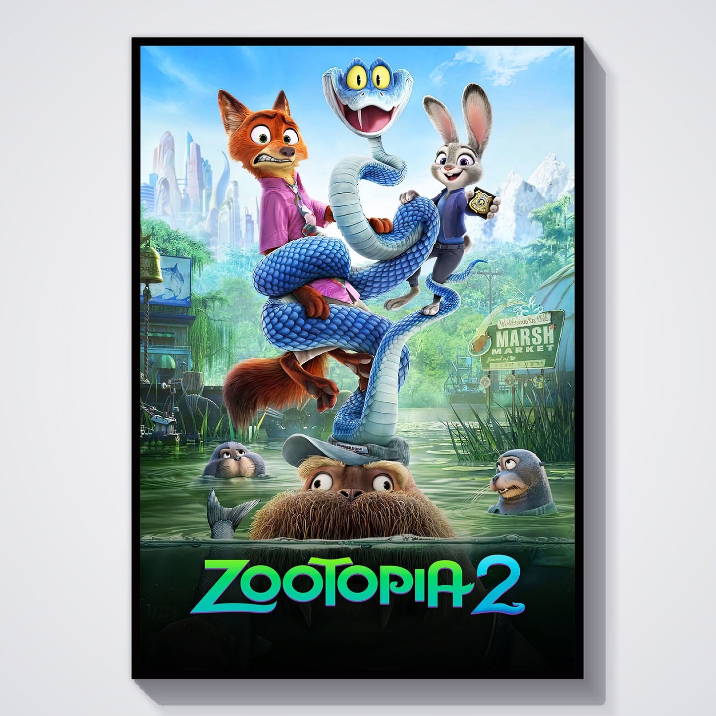 Flex Designs Poster Zootopia 2 Swamp 5 x 7" Home Goods - Movie 2025 Movie Poster