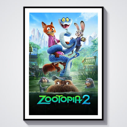 Flex Designs Poster Zootopia 2 Swamp 8 x 10" Home Goods - Movie 2025 Movie Poster