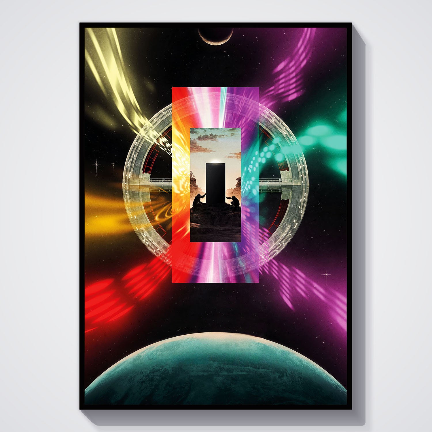 Flex Designs Poster 2001 A Space Odyssey Illustration 5 x 7" Home Goods - Movie 1968 Movie Poster