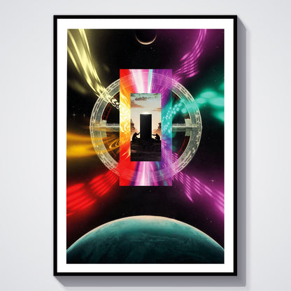 Flex Designs Poster 2001 A Space Odyssey Illustration 8 x 10" Home Goods - Movie 1968 Movie Poster