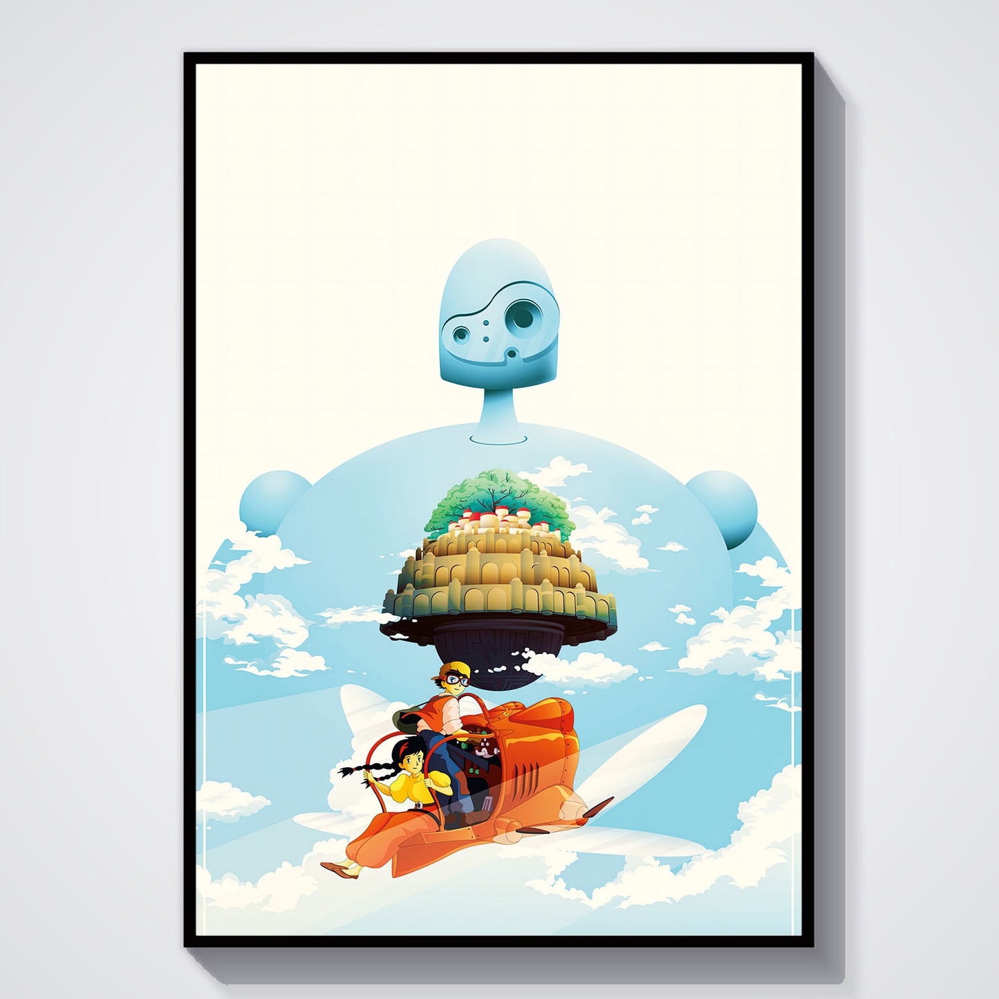 Flex Designs Poster Castle in the Sky Sketch 5 x 7" Home Goods - Movie 1986 Movie Poster
