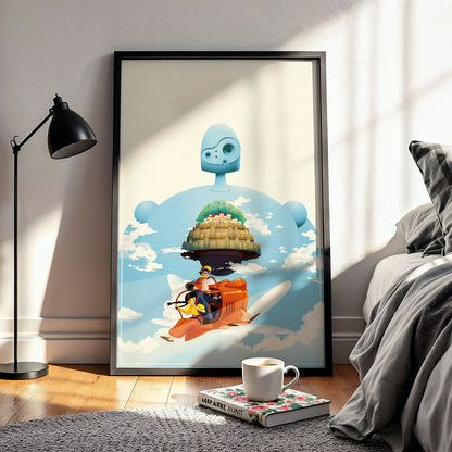 Flex Designs Poster Castle in the Sky Sketch 5 x 7" Home Goods - Movie 1986 Movie Poster