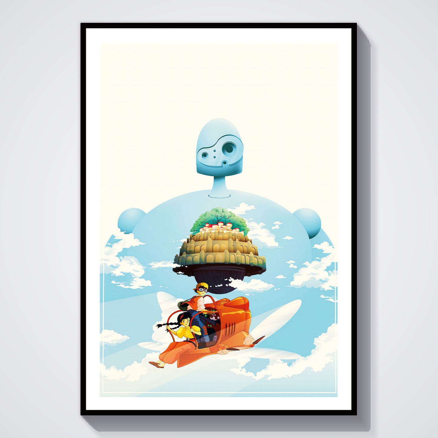 Flex Designs Poster Castle in the Sky Sketch 8 x 10" Home Goods - Movie 1986 Movie Poster