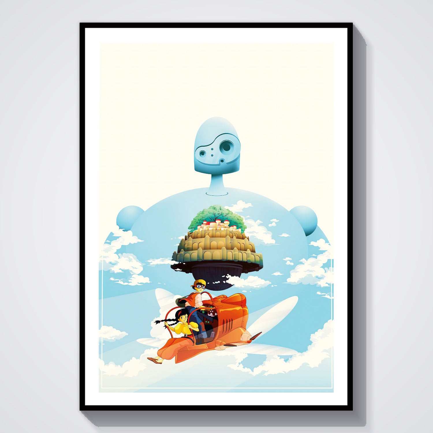 Flex Designs Poster Castle in the Sky Sketch 8 x 10" Home Goods - Movie 1986 Movie Poster