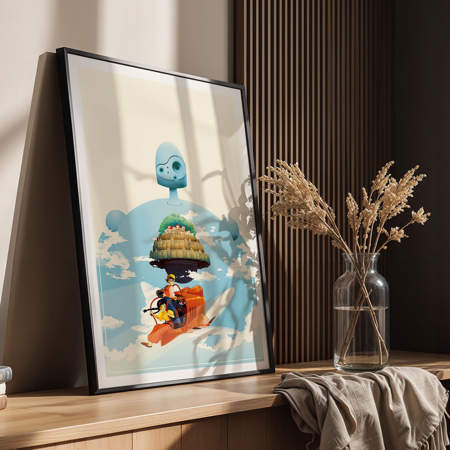 Flex Designs Poster Castle in the Sky Sketch 5 x 7" Home Goods - Movie 1986 Movie Poster