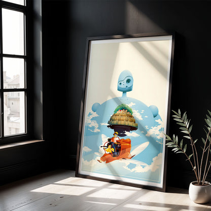 Flex Designs Poster Castle in the Sky Sketch 8 x 10" Home Goods - Movie 1986 Movie Poster