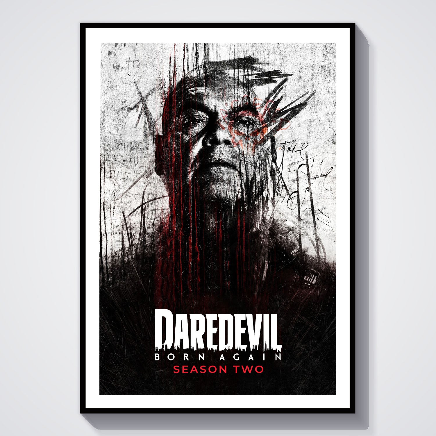 Flex Designs Poster Daredevil Born Again Season 2 8 x 10" Home Goods - TV Show 2025 TV Show Poster