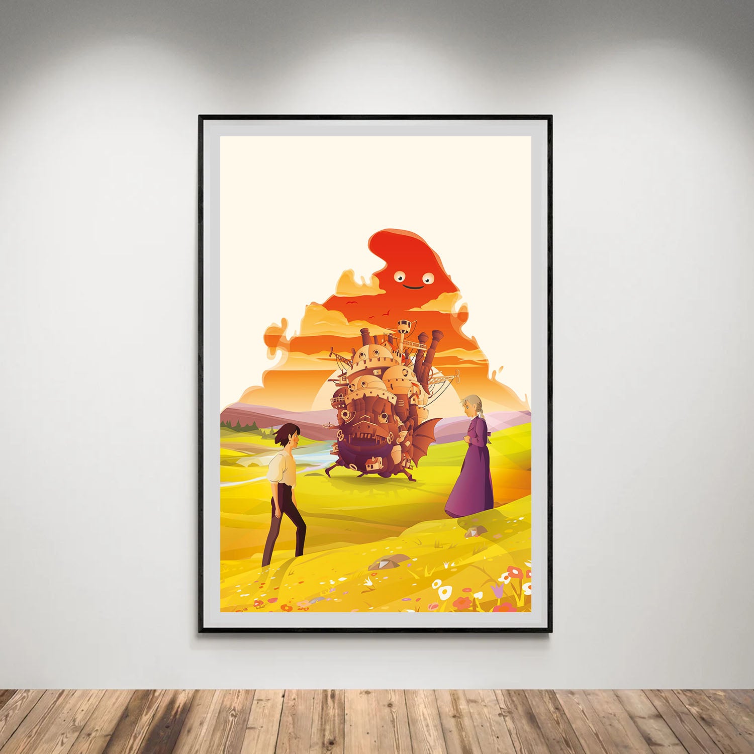 Flex Designs Poster Howls Moving Castle Sketch 8 x 10" Home Goods - Movie 2004 Movie Poster