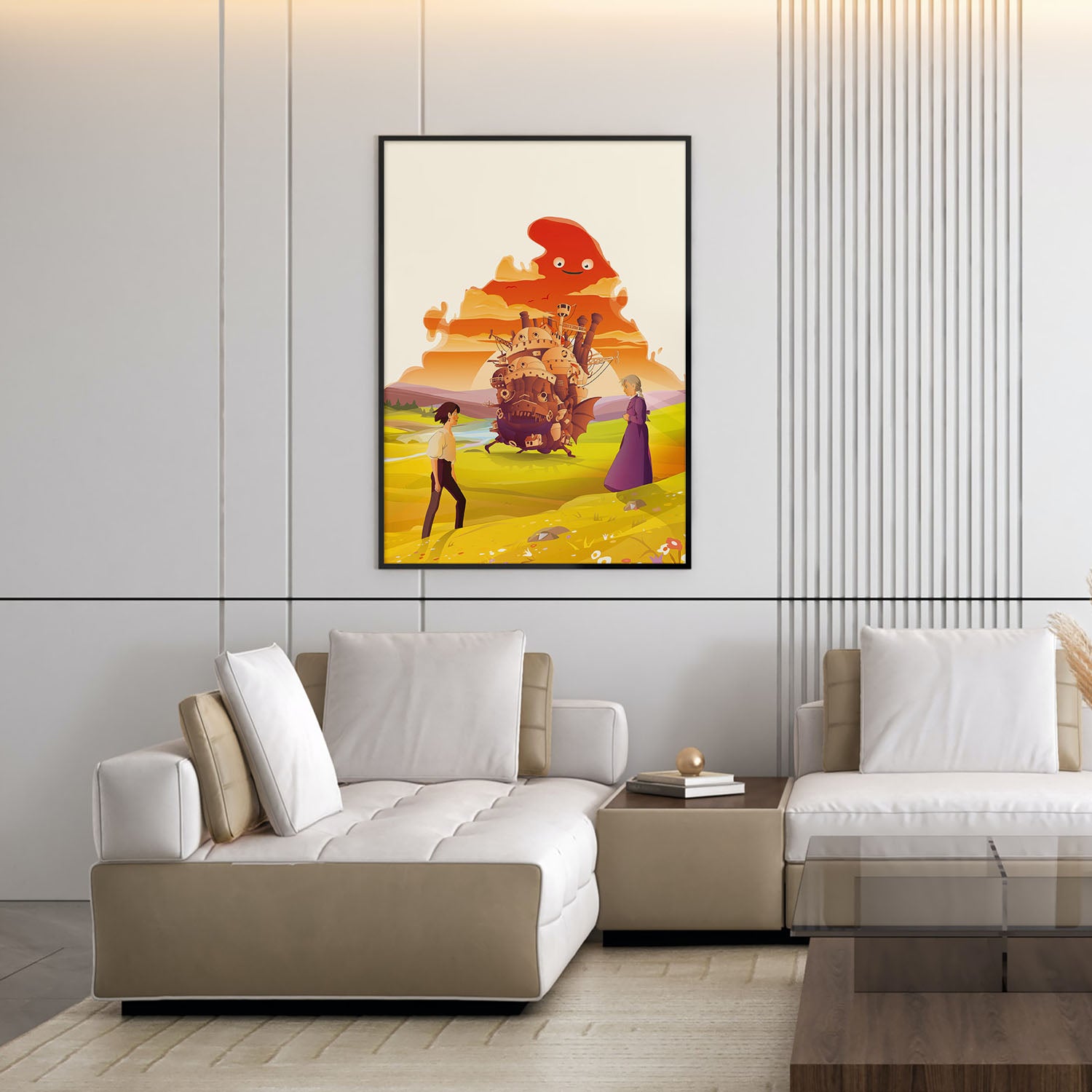 Flex Designs Poster Howls Moving Castle Sketch 5 x 7" Home Goods - Movie 2004 Movie Poster