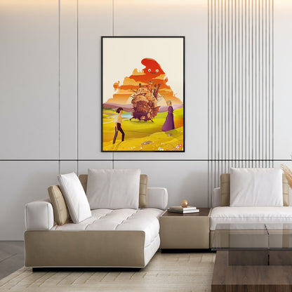 Flex Designs Poster Howls Moving Castle Sketch 5 x 7" Home Goods - Movie 2004 Movie Poster