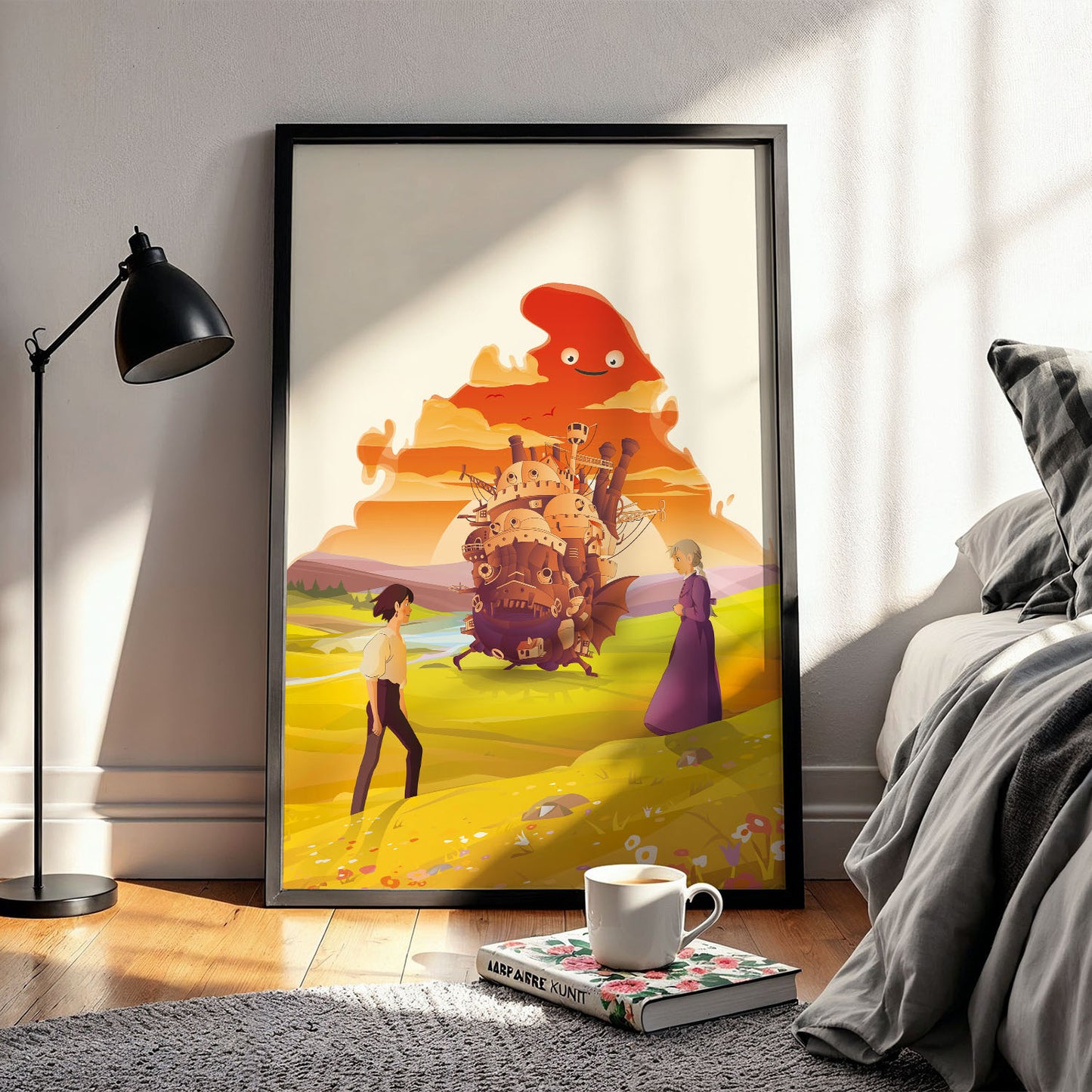 Flex Designs Poster Howls Moving Castle Sketch 5 x 7" Home Goods - Movie 2004 Movie Poster