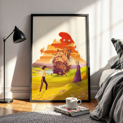Flex Designs Poster Howls Moving Castle Sketch 5 x 7" Home Goods - Movie 2004 Movie Poster