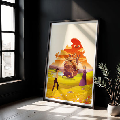 Flex Designs Poster Howls Moving Castle Sketch 8 x 10" Home Goods - Movie 2004 Movie Poster