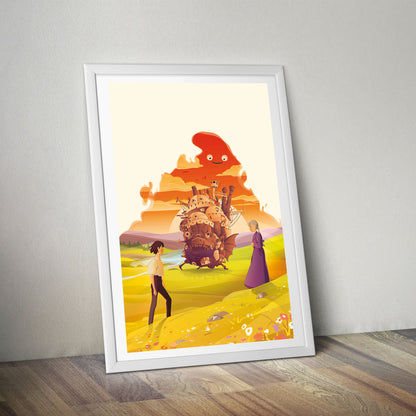 Flex Designs Poster Howls Moving Castle Sketch 8 x 10" Home Goods - Movie 2004 Movie Poster