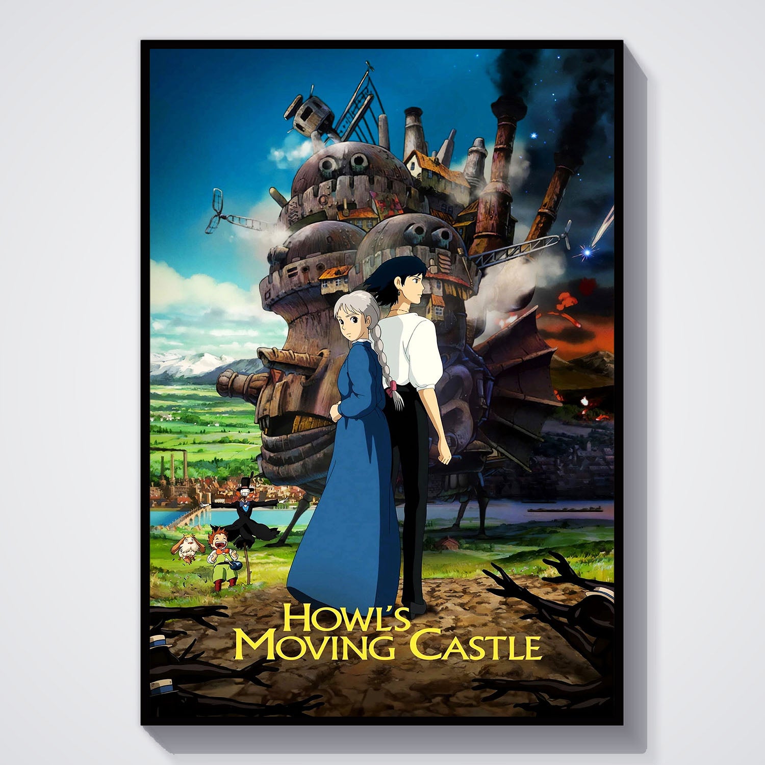 Flex Designs Poster Howls Moving Castle Theatrical 5 x 7" Home Goods - Movie 2004 Movie Poster