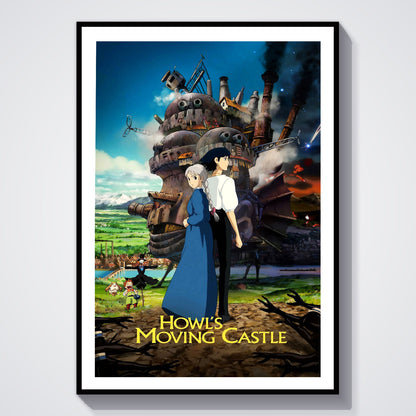 Flex Designs Poster Howls Moving Castle Theatrical 8 x 10" Home Goods - Movie 2004 Movie Poster