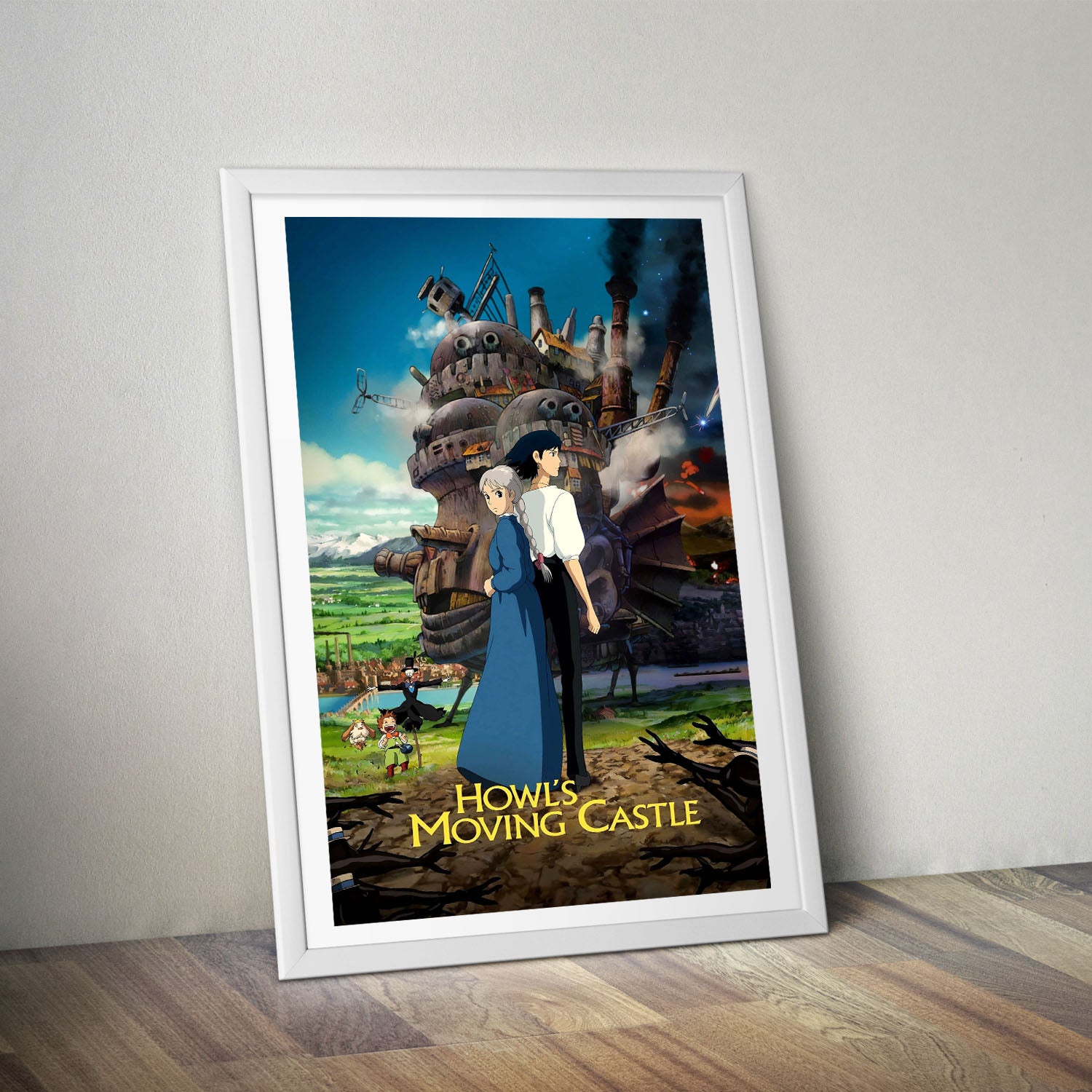 Flex Designs Poster Howls Moving Castle Theatrical 8 x 10" Home Goods - Movie 2004 Movie Poster