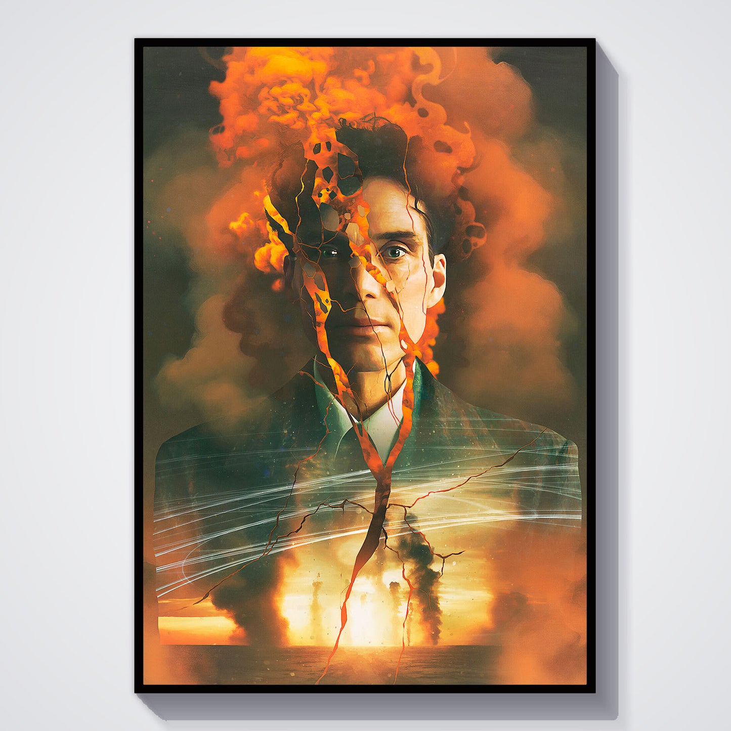 Flex Designs Poster Oppenheimer Cartoon 5 x 7" Home Goods - Movie 2023 Movie Poster
