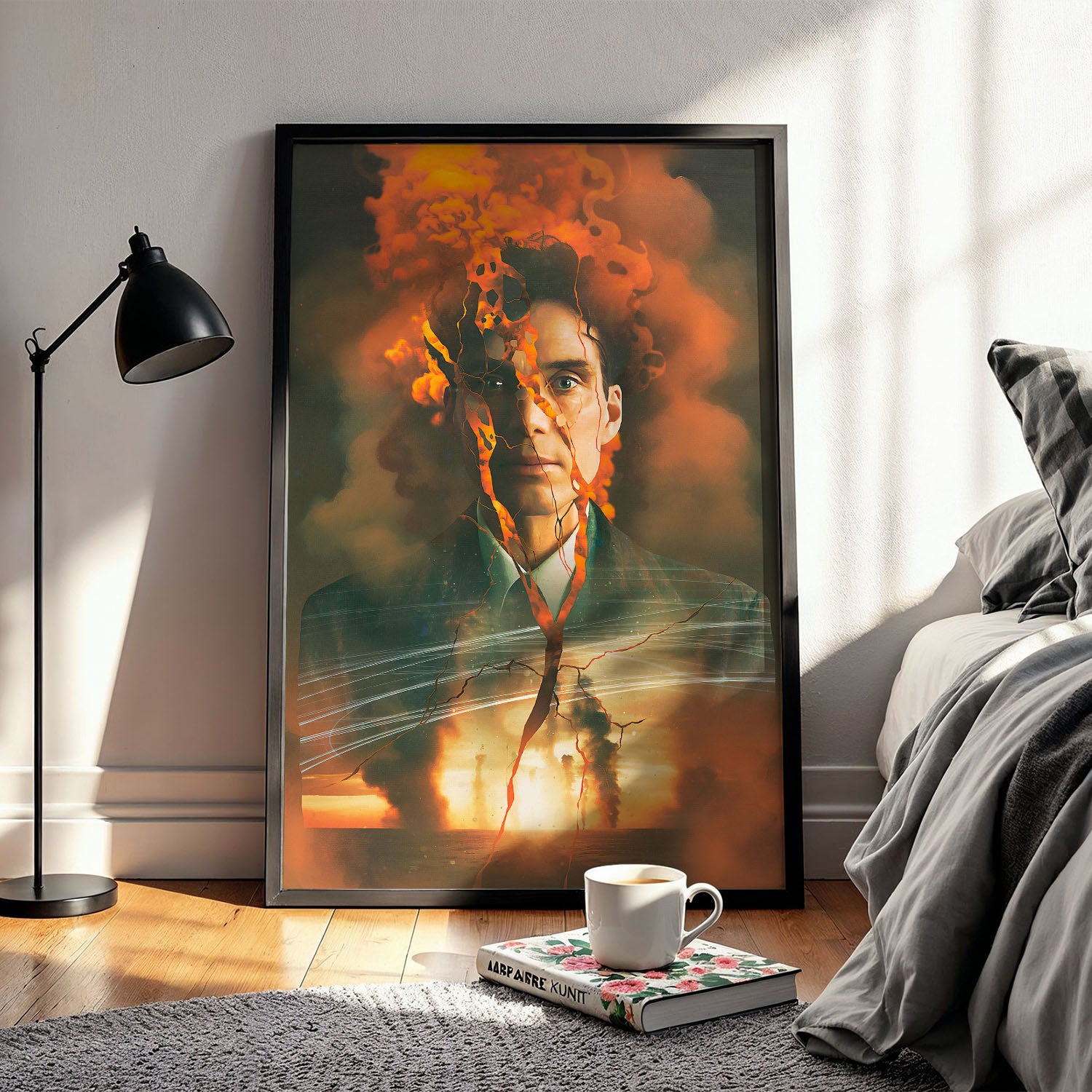 Flex Designs Poster Oppenheimer Cartoon 5 x 7" Home Goods - Movie 2023 Movie Poster