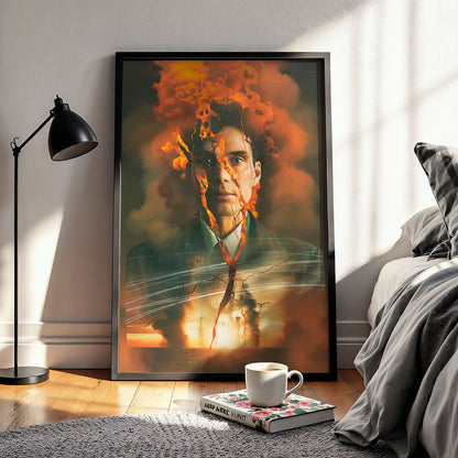 Flex Designs Poster Oppenheimer Cartoon 5 x 7" Home Goods - Movie 2023 Movie Poster