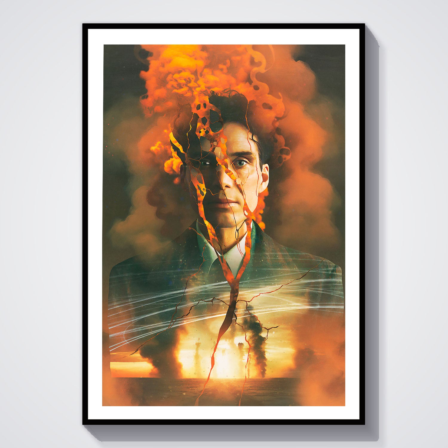 Flex Designs Poster Oppenheimer Cartoon 8 x 10" Home Goods - Movie 2023 Movie Poster