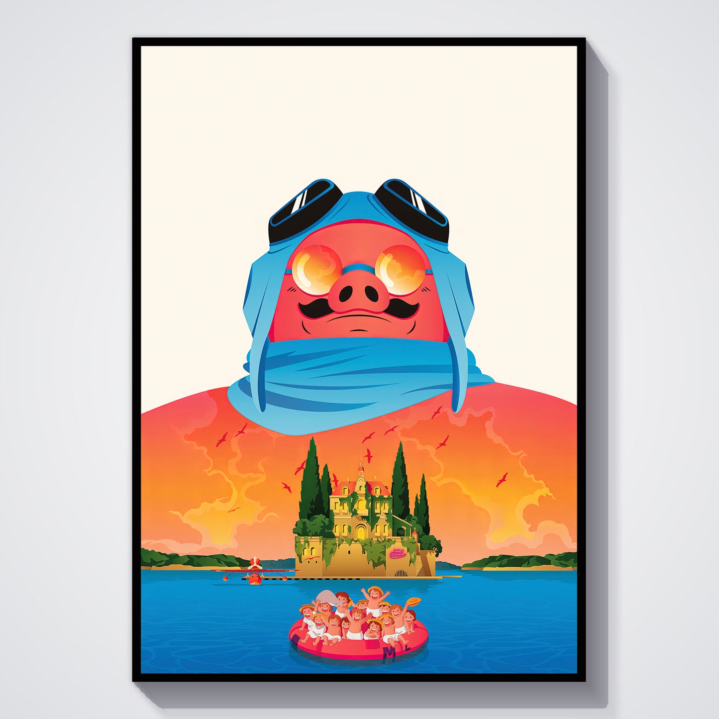 Flex Designs Poster Porco Rosso Sketch 5 x 7" Home Goods - Movie 1992 Movie Poster