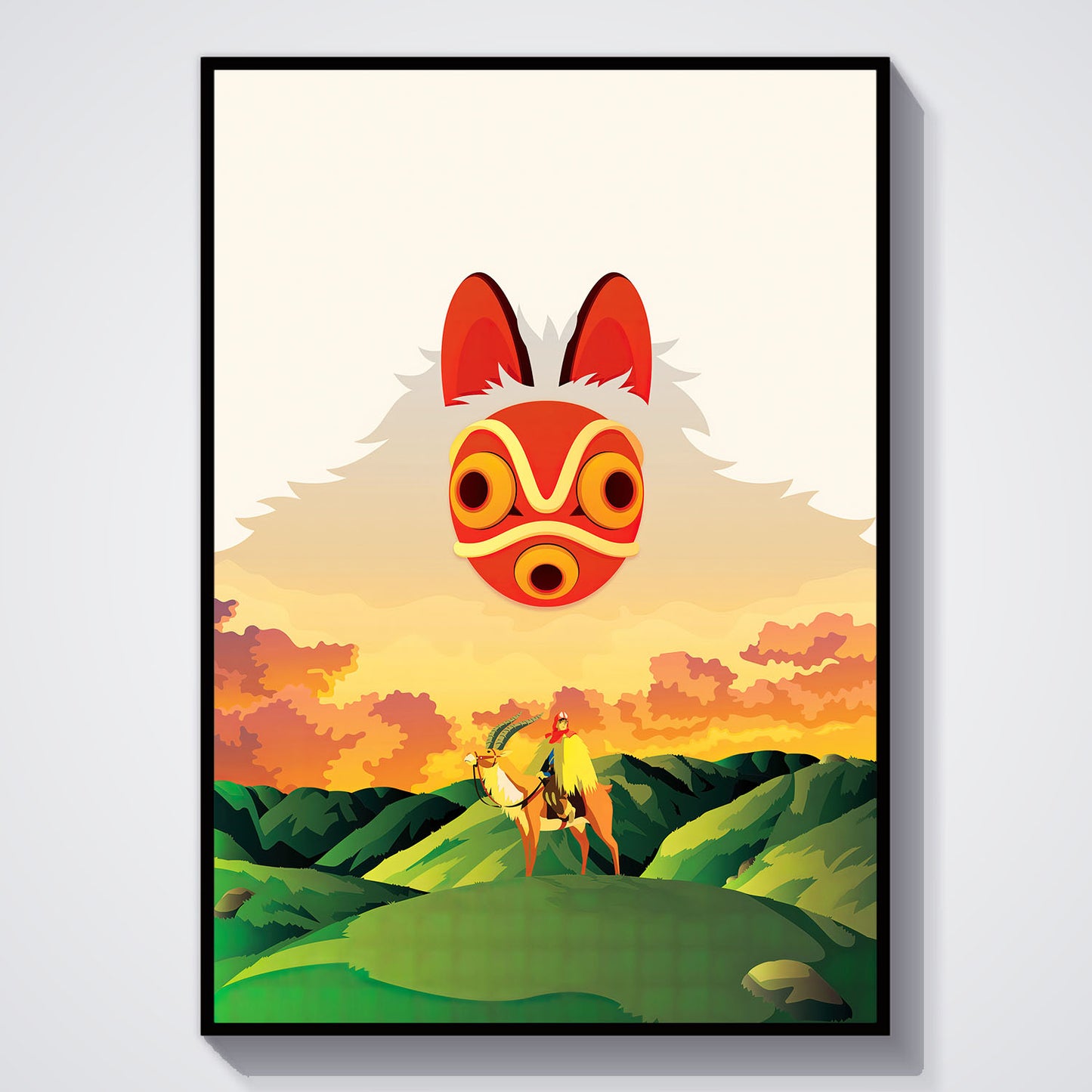 Flex Designs Poster Princess Mononoke Sketch 5 x 7" Home Goods - Movie 1997 Movie Poster