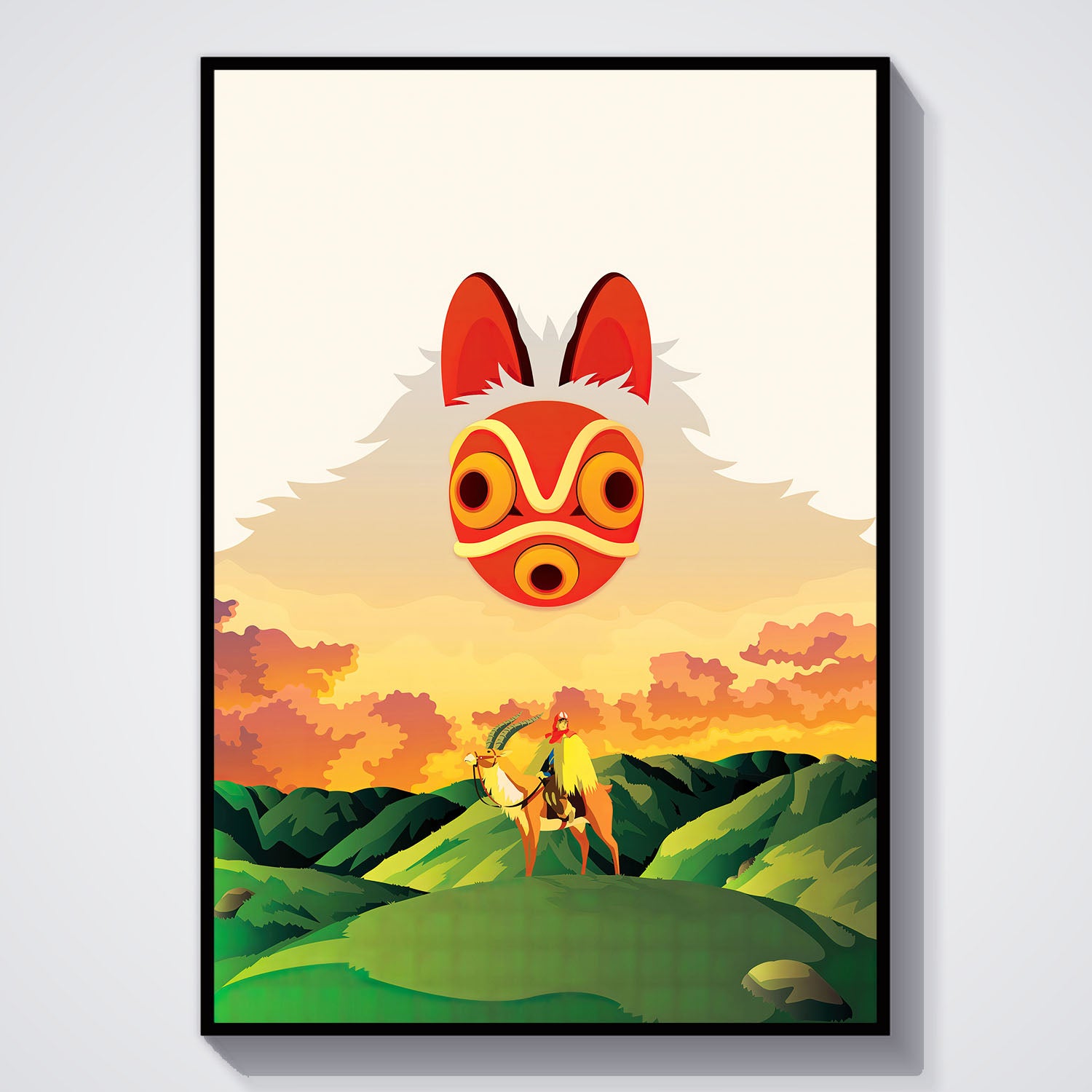 Flex Designs Poster Princess Mononoke Sketch 5 x 7" Home Goods - Movie 1997 Movie Poster
