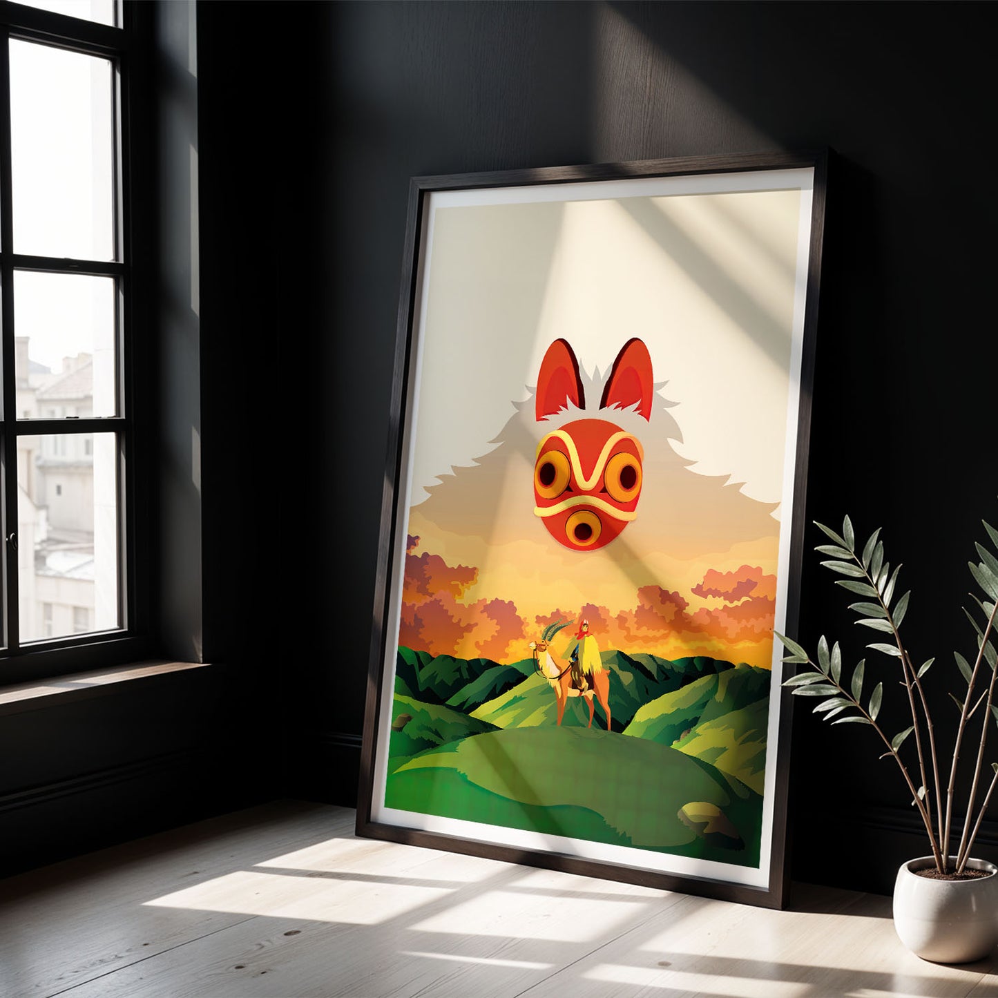 Flex Designs Poster Princess Mononoke Sketch 8 x 10" Home Goods - Movie 1997 Movie Poster