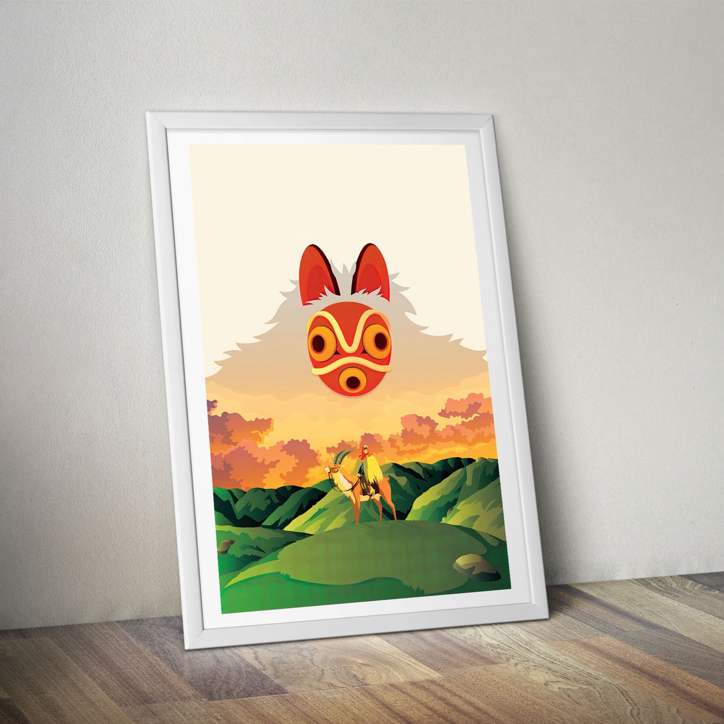 Flex Designs Poster Princess Mononoke Sketch 8 x 10" Home Goods - Movie 1997 Movie Poster