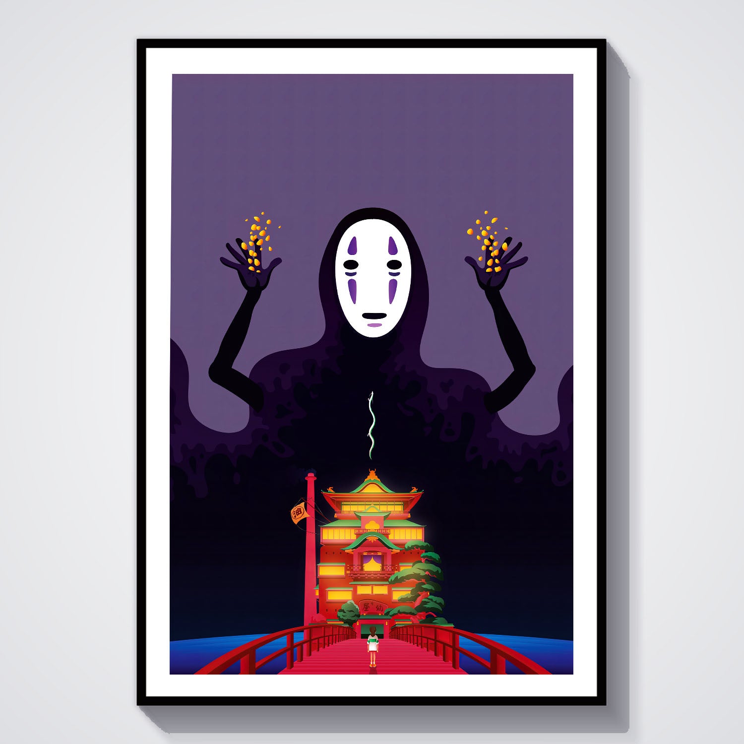 Flex Designs Poster Spirited Away Noface Alternate 8 x 10" Home Goods - Movie 2001 Movie Poster