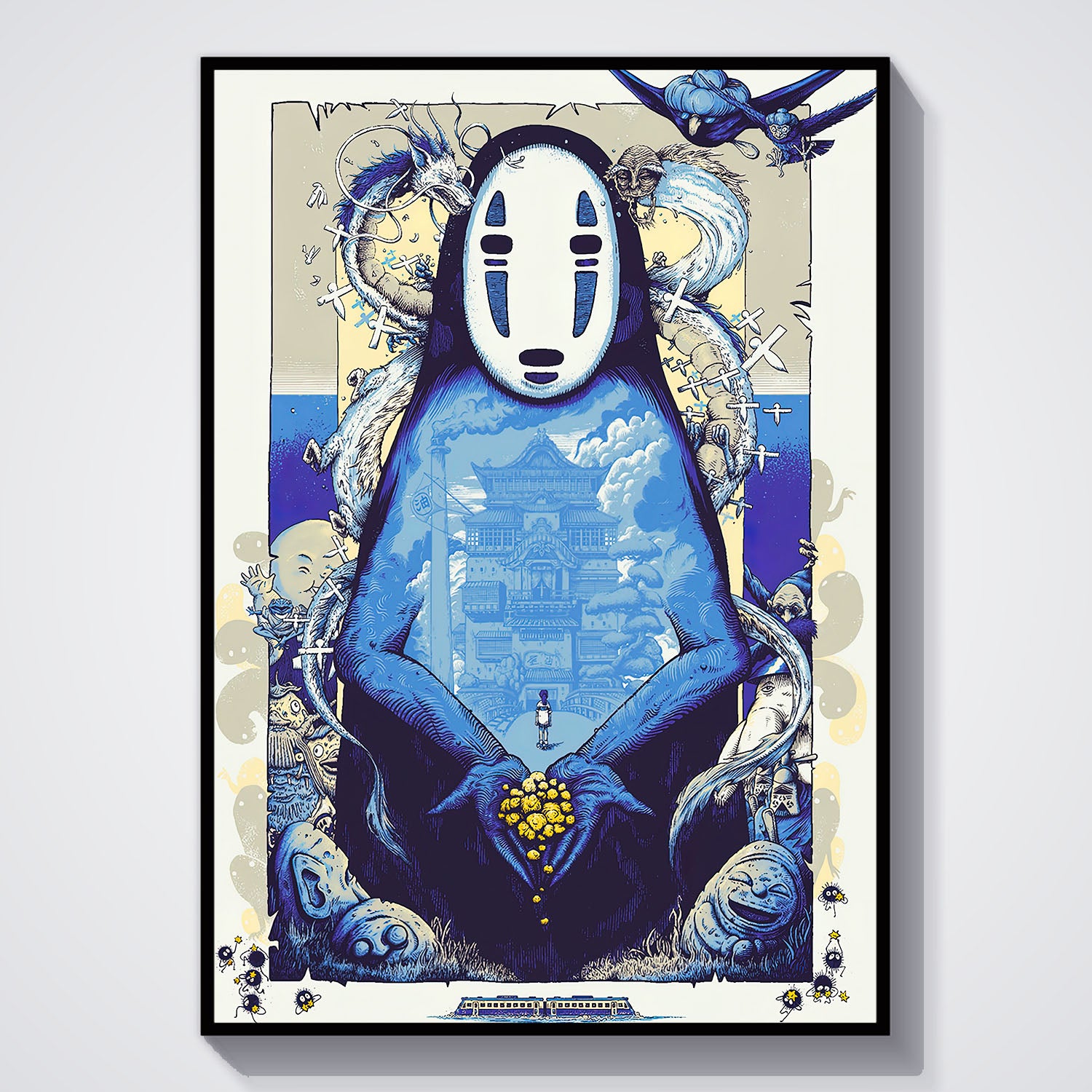 Flex Designs Poster Spirited Away Noface Sketch 5 x 7" Home Goods - Movie 2001 Movie Poster