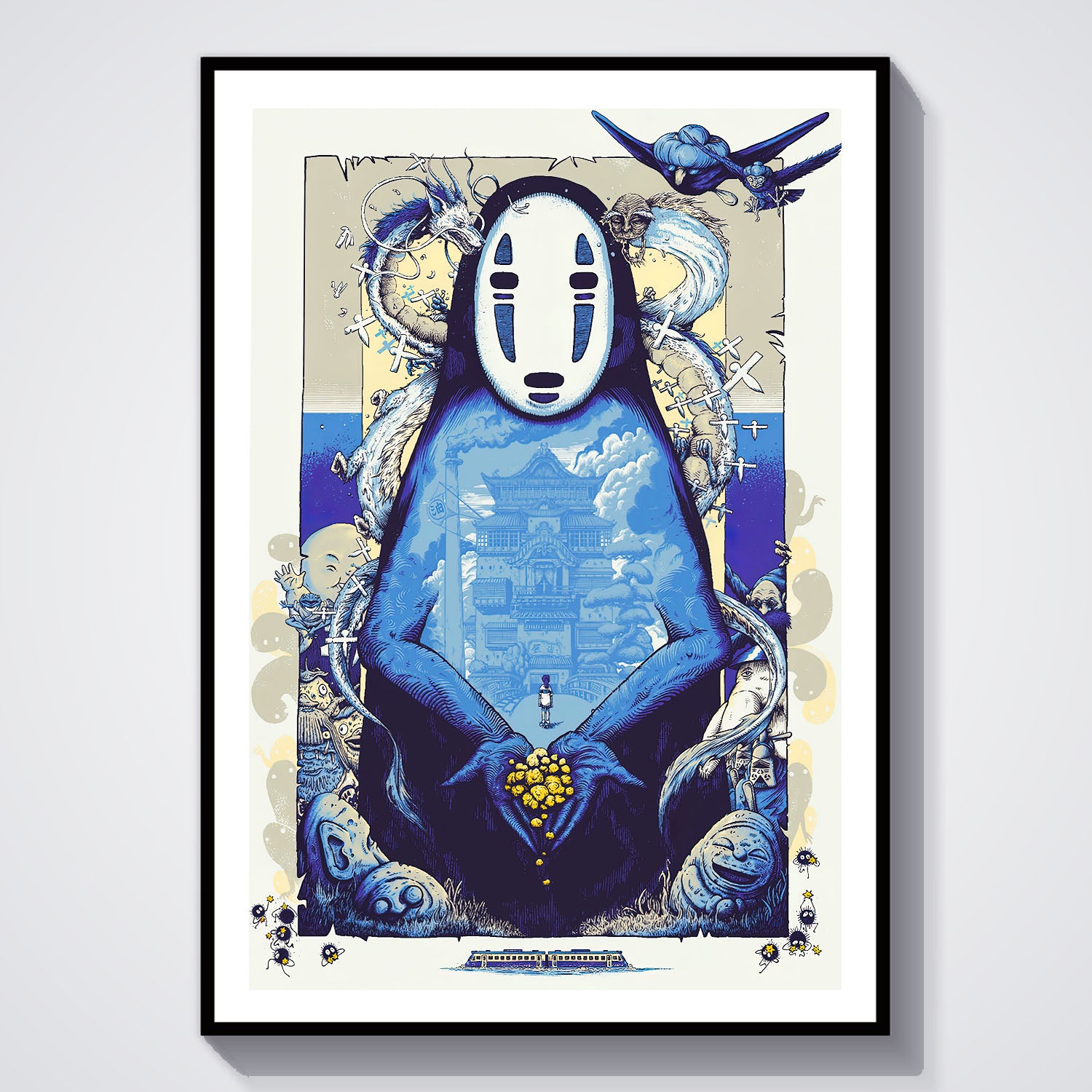 Flex Designs Poster Spirited Away Noface Sketch 8 x 10" Home Goods - Movie 2001 Movie Poster