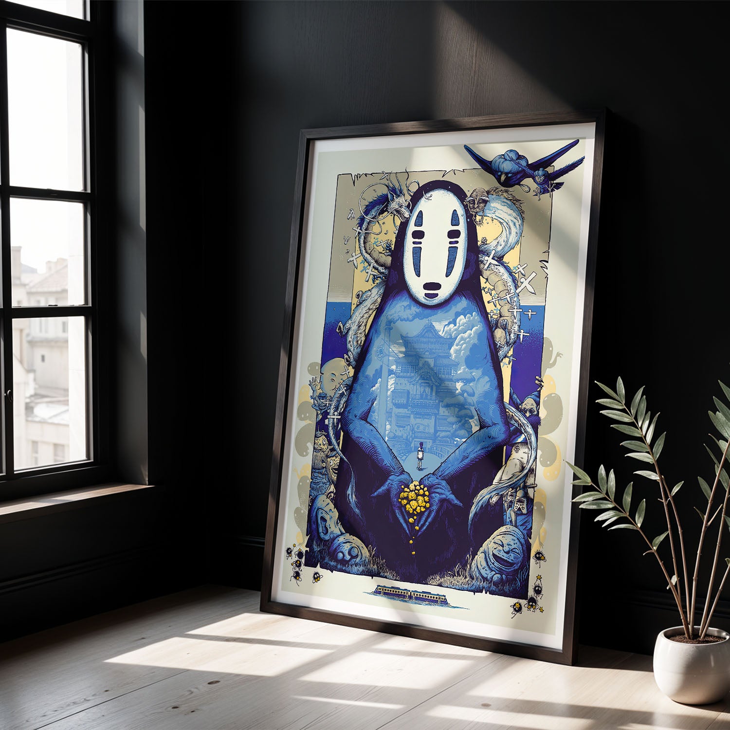 Flex Designs Poster Spirited Away Noface Sketch 8 x 10" Home Goods - Movie 2001 Movie Poster