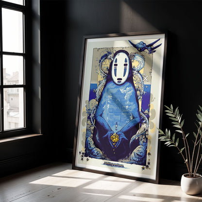 Flex Designs Poster Spirited Away Noface Sketch 8 x 10" Home Goods - Movie 2001 Movie Poster