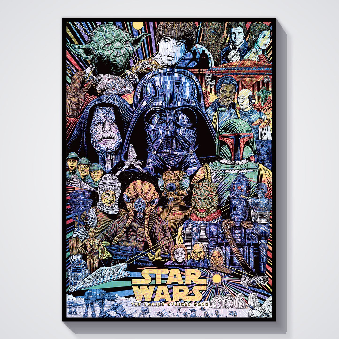 Flex Designs Poster The Empire Strikes Back Sketch 5 x 7" Home Goods - Movie 1980 Movie Poster