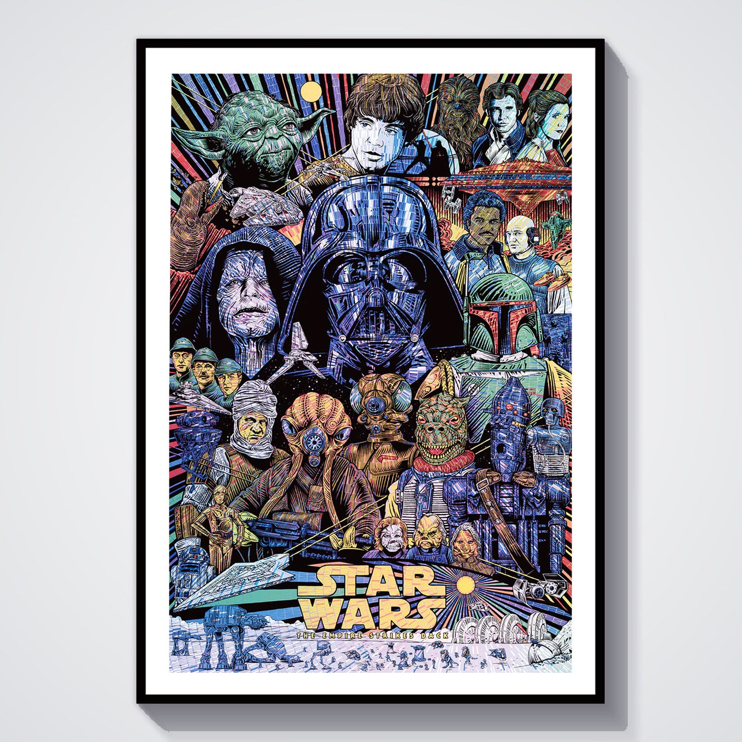 Flex Designs Poster The Empire Strikes Back Sketch 8 x 10" Home Goods - Movie 1980 Movie Poster
