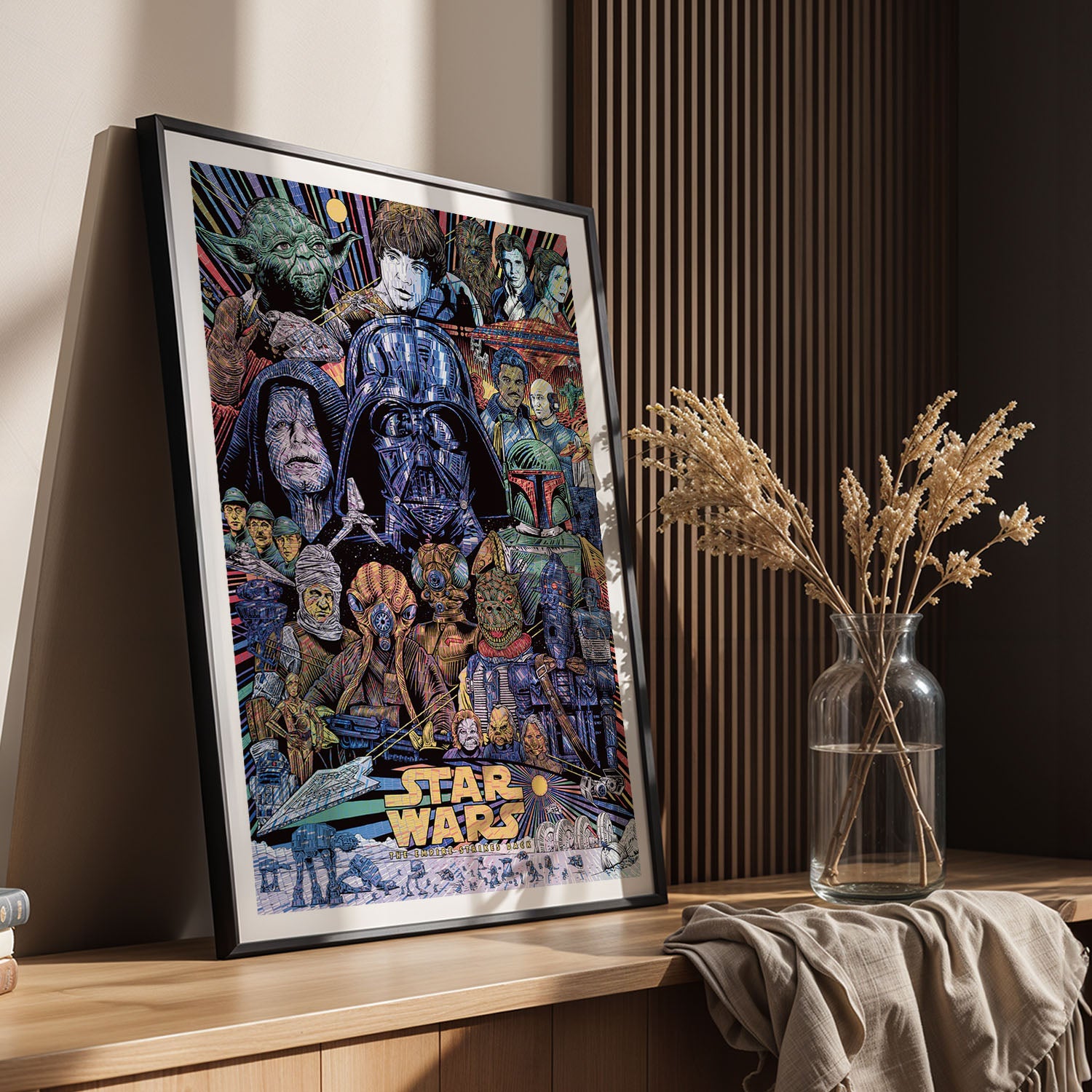 Flex Designs Poster The Empire Strikes Back Sketch 5 x 7" Home Goods - Movie 1980 Movie Poster