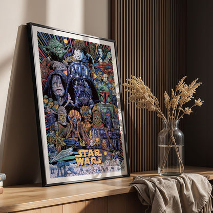 Flex Designs Poster The Empire Strikes Back Sketch 5 x 7" Home Goods - Movie 1980 Movie Poster