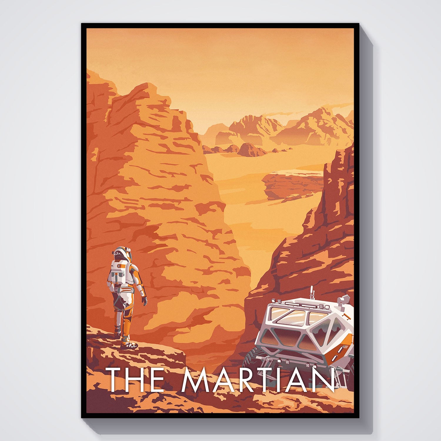 Flex Designs Poster The Martian Cartoon 5 x 7" Home Goods - Movie 2015 Movie Poster