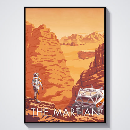 Flex Designs Poster The Martian Cartoon 5 x 7" Home Goods - Movie 2015 Movie Poster
