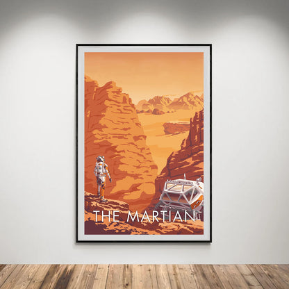 Flex Designs Poster The Martian Cartoon 8 x 10" Home Goods - Movie 2015 Movie Poster