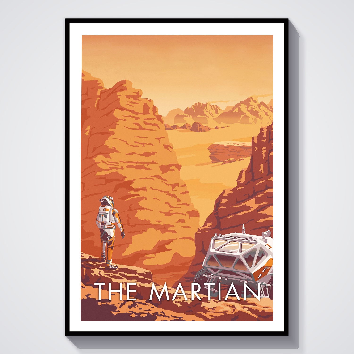 Flex Designs Poster The Martian Cartoon 8 x 10" Home Goods - Movie 2015 Movie Poster