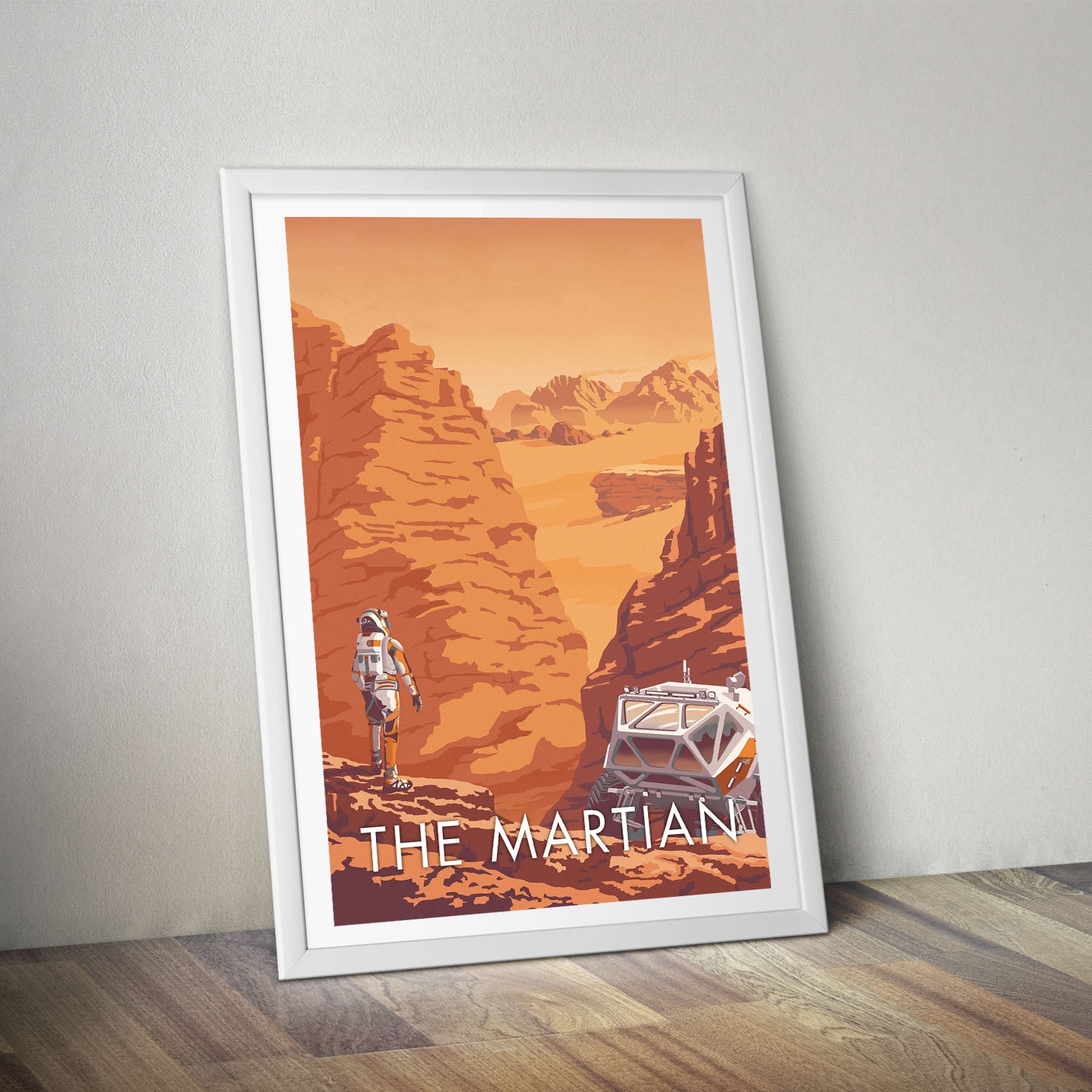 Flex Designs Poster The Martian Cartoon 8 x 10" Home Goods - Movie 2015 Movie Poster