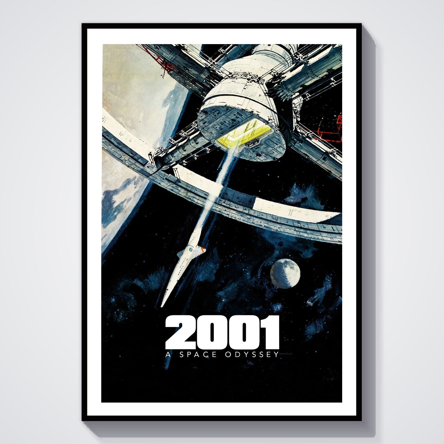 Flex Designs Poster 2001 A Space Odyssey Theatrical 8 x 10" Home Goods - Movie 1968 Movie Poster
