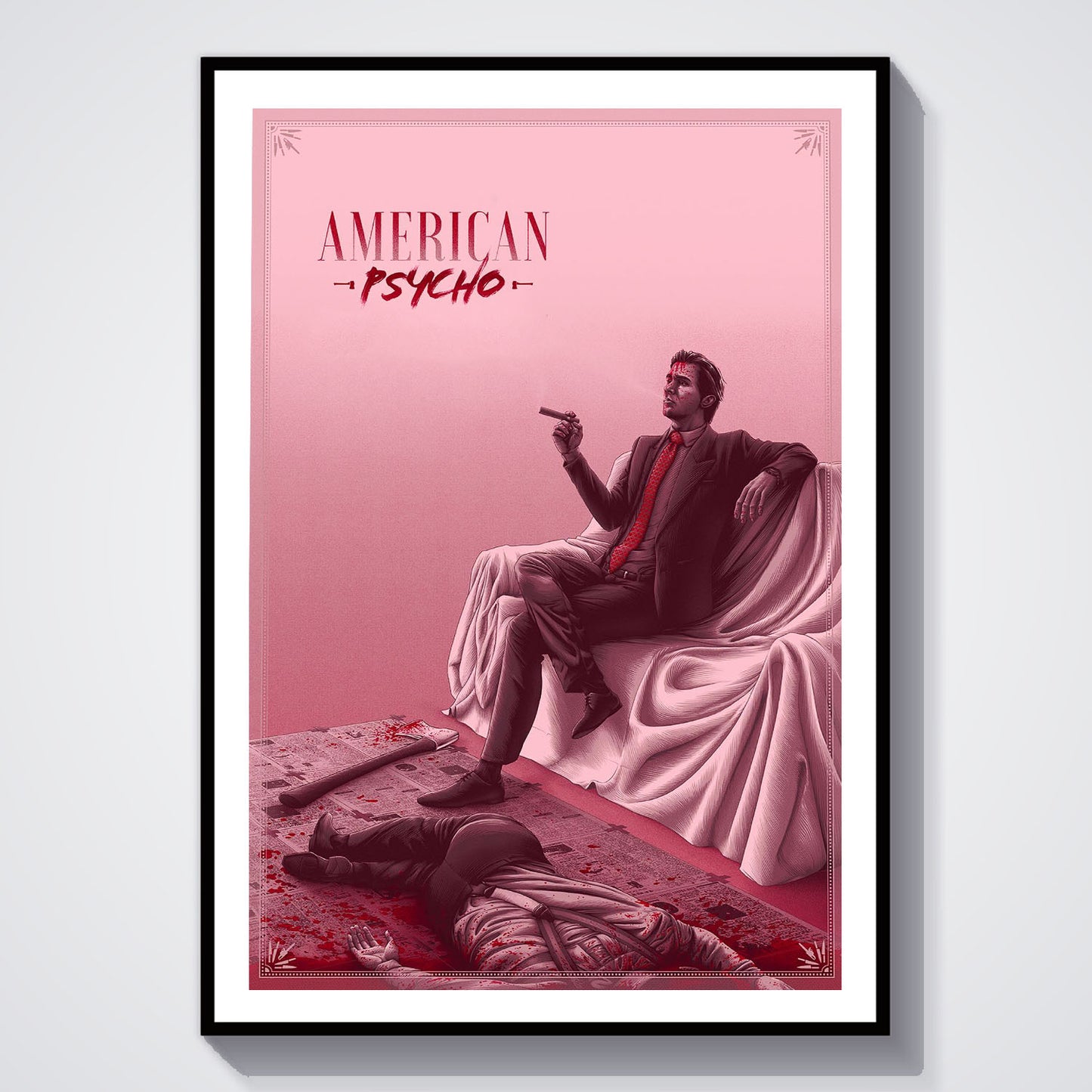 Flex Designs Poster American Psycho Sketch 8 x 10" Home Goods - Movie 2000 Movie Poster