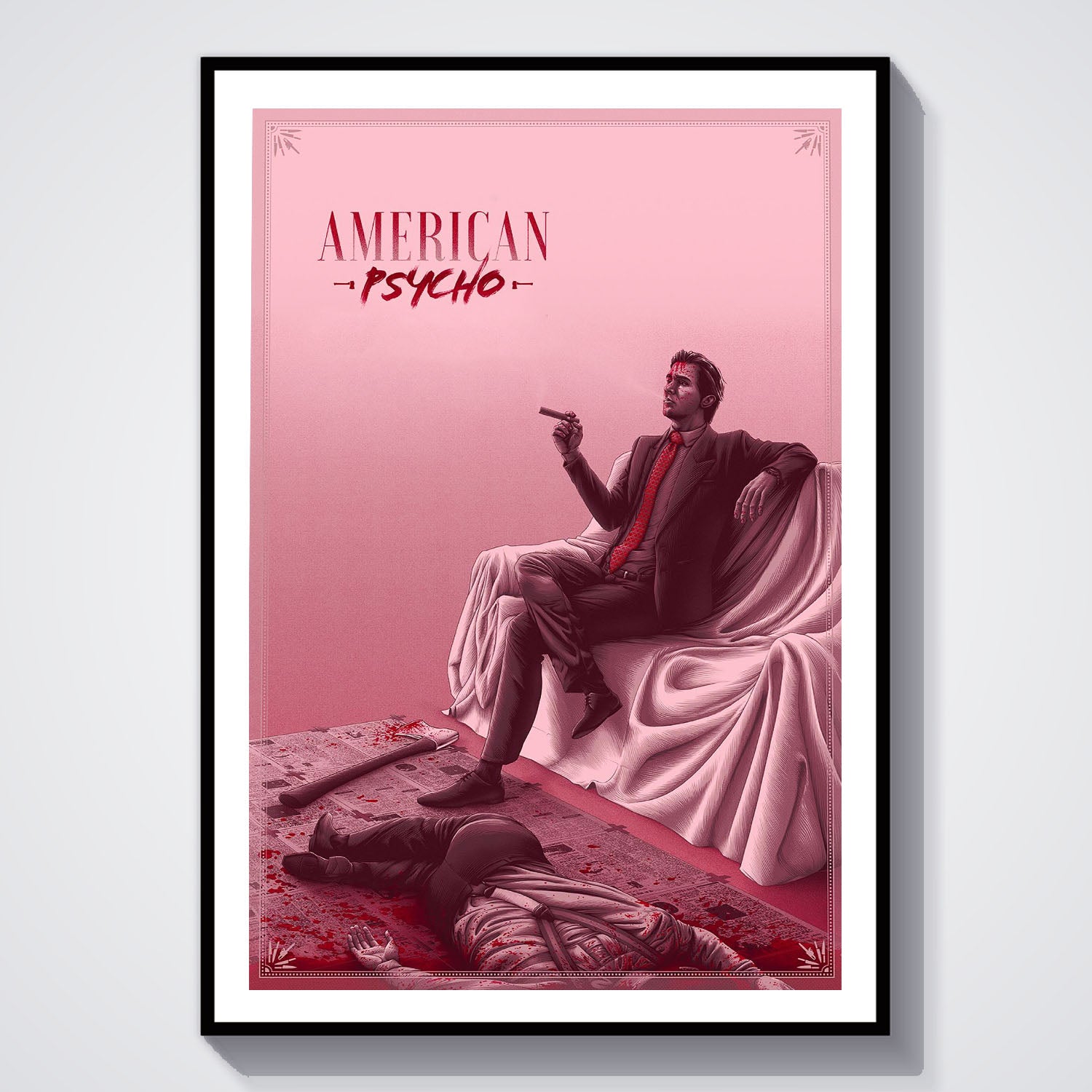 Flex Designs Poster American Psycho Sketch 8 x 10" Home Goods - Movie 2000 Movie Poster